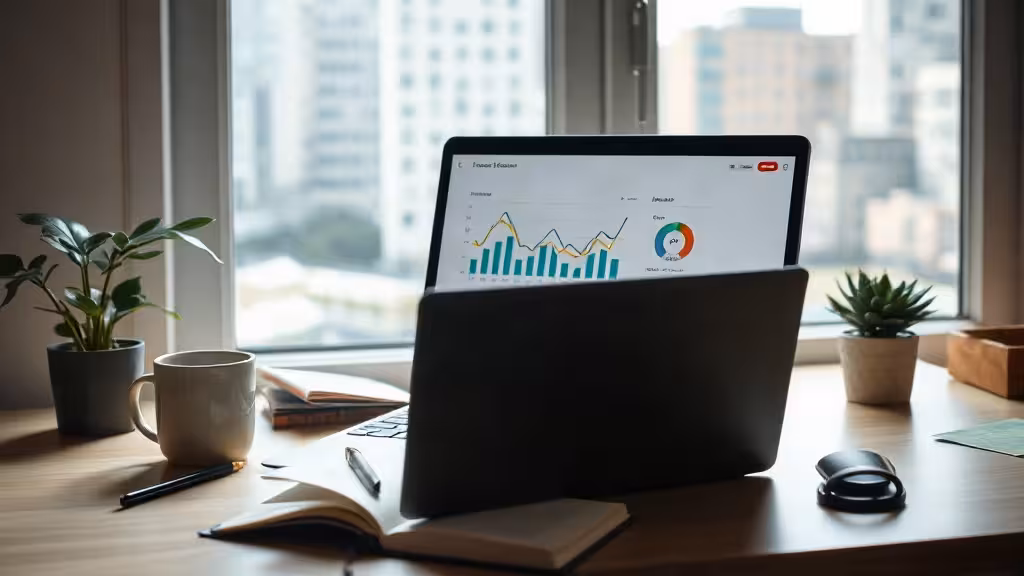 Avis Sorank : tableau de bord SEO abstrait sur le bureau d’un créateur indépendant