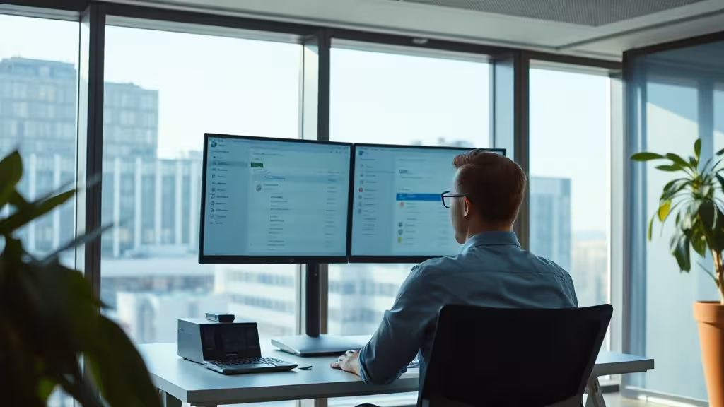 Dashboard ITSM Freshservice affichant la gestion des incidents IT en temps réel dans un bureau moderne.