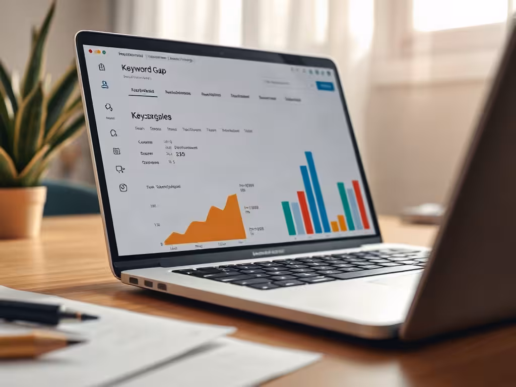 Tableau d’analyse des mots-clés concurrents et des écarts SEO
